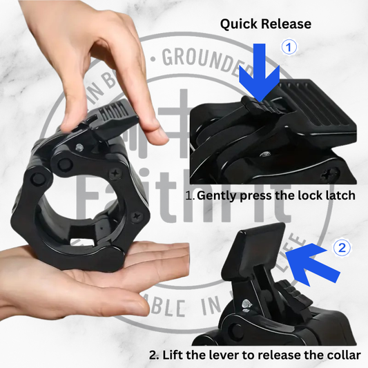Quick Release Barbell Clamps - Adjustable Fitness Accessory