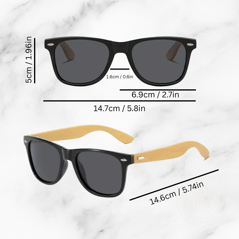 FaithFit Wooden Sunglasses & Case — Premium Style & Protection