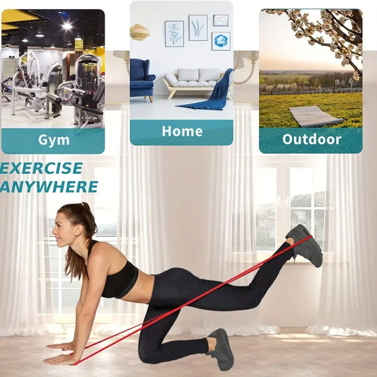 4pcs Set Resistance Bands with Stackable Tension - Exercise and Pull Up Assist