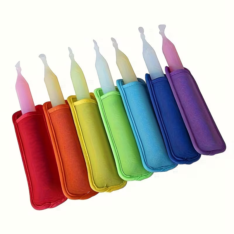 Neoprene Ice Lolly Sleeves - 8-Pack Mixed Colours | No More Freezing Hands