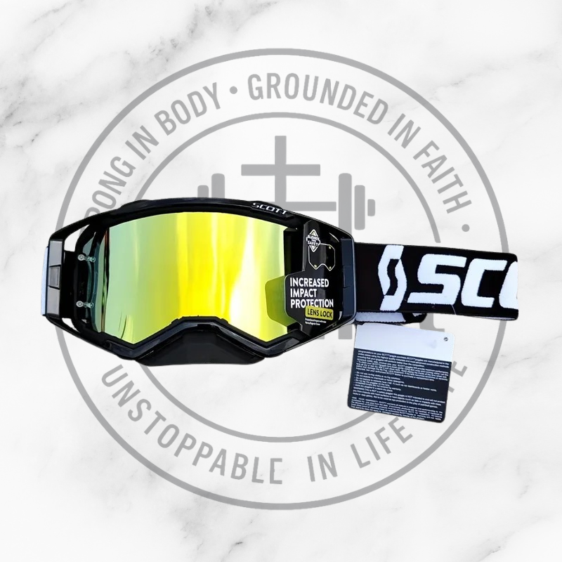 Enduro/Motorcross Riding Goggles, 3-Layer High-Density Sponge, PC (Polycarbonate) Lens and Frame