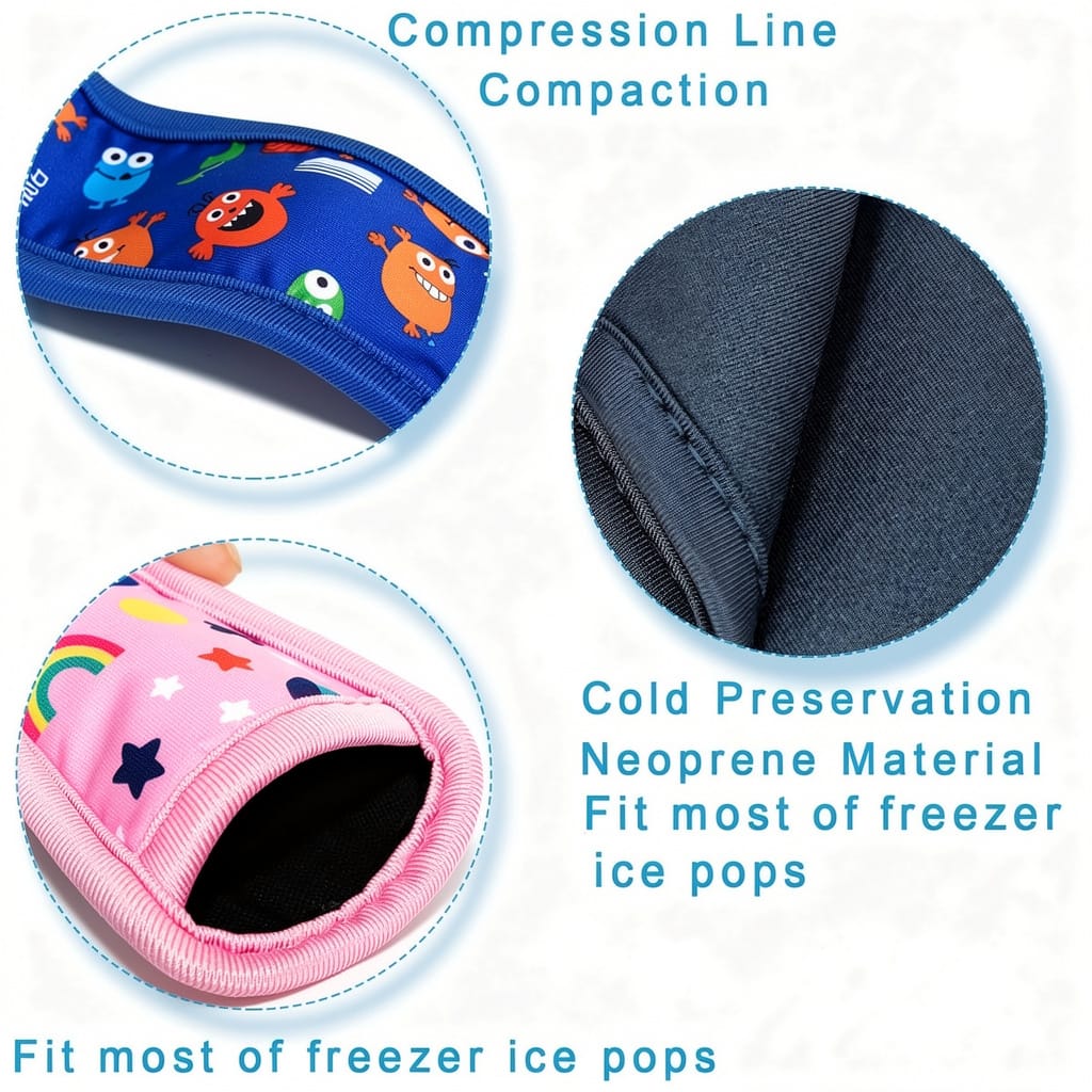 Neoprene Ice Lolly Sleeves - 8-Pack | No More Freezing Hands