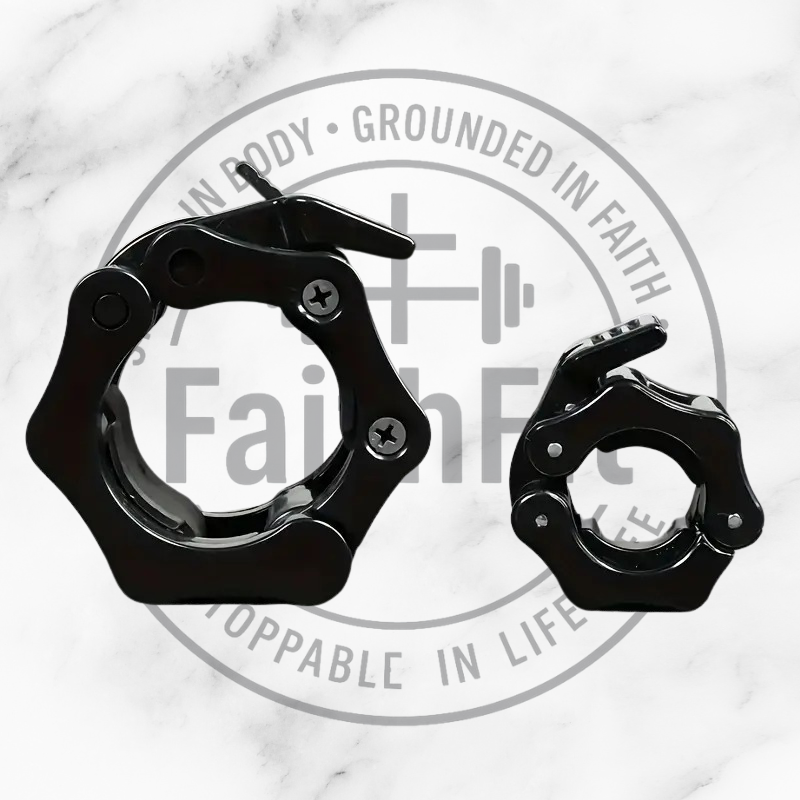 Quick Release Barbell Clamps - Adjustable Fitness Accessory