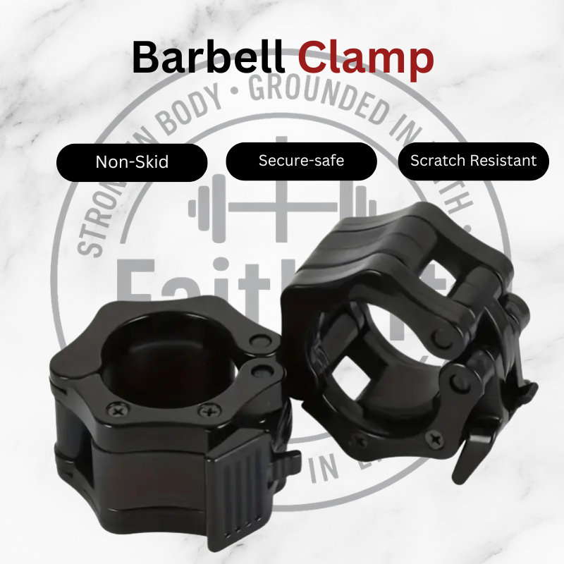 Quick Release Barbell Clamps - Adjustable Fitness Accessory