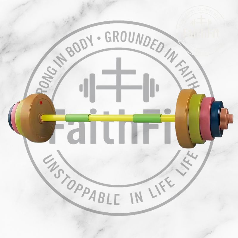 Kids Toy Barbell – FaithFit Junior Strength Bar (Adjustable Weight)