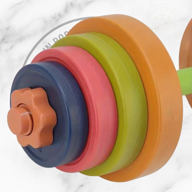 Kids Toy Barbell – FaithFit Junior Strength Bar (Adjustable Weight)