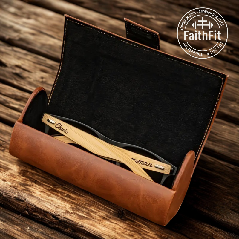 FaithFit Personalized Wooden Sunglasses — Faith, Love & Forever Style