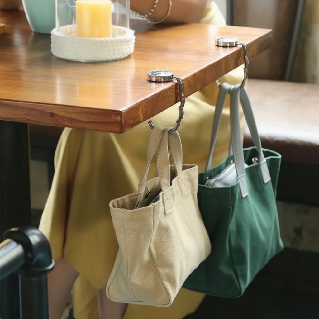 Metal Tabletop Bag Holder | Foldable & Portable | FaithFit SA