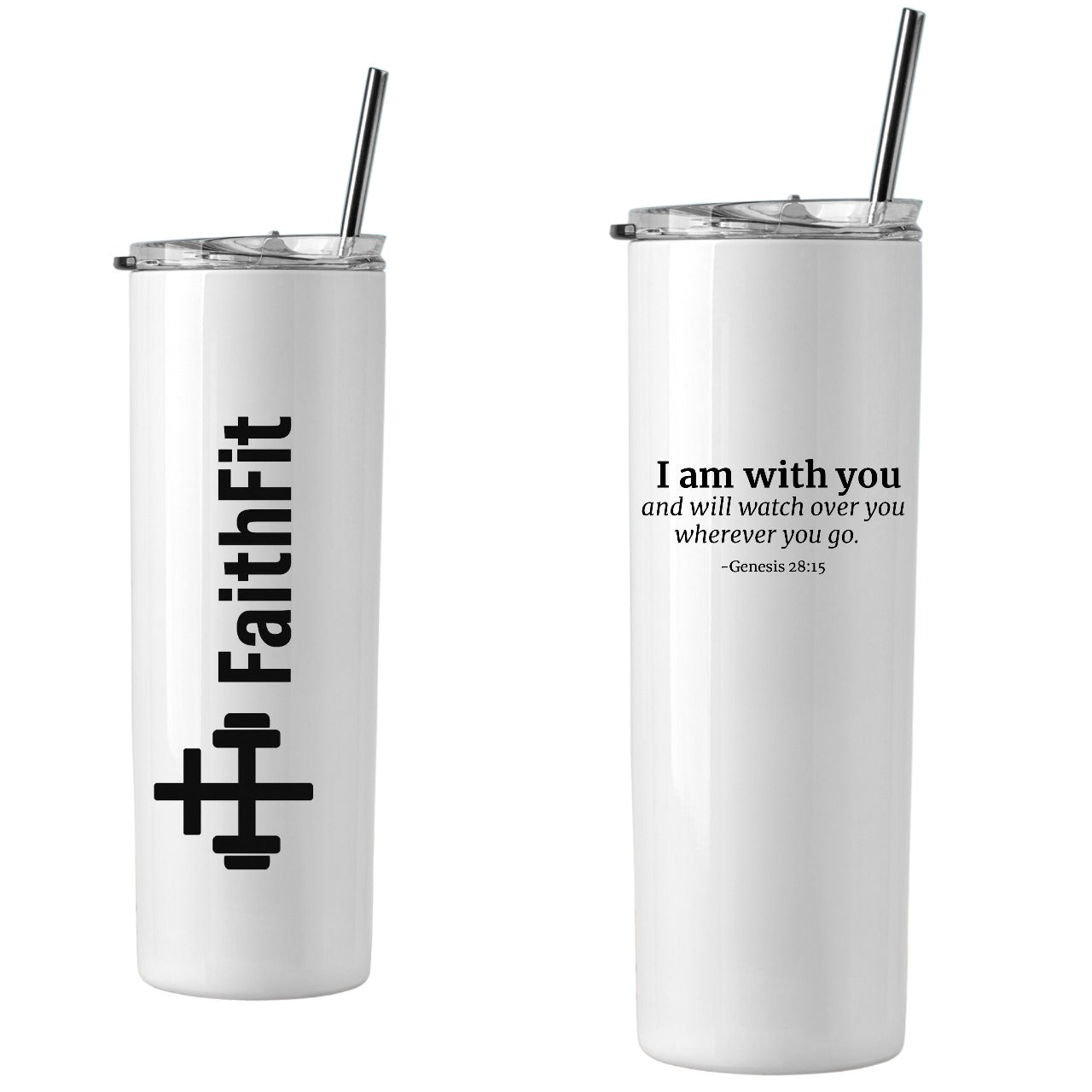 FaithFit Christian Travel Mug – Custom Drinkware for Faith, Fitness & Lifestyle