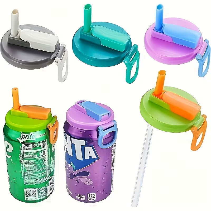 Reusable Soft Drink Can Lids with Straws | Hack Essential 1Pc