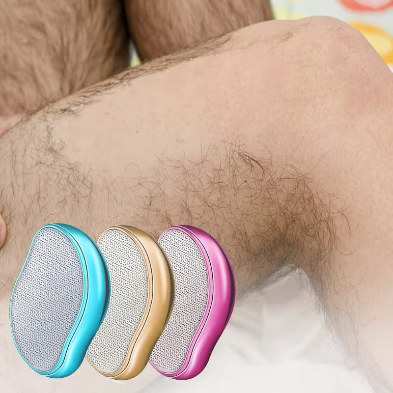 Unisex Crystal Hair Removal Pads - Reusable, Waterproof, Painless Exfoliation