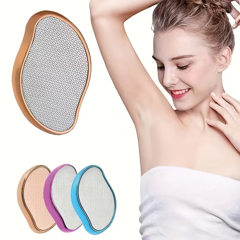 Unisex Crystal Hair Removal Pads - Reusable, Waterproof, Painless Exfoliation