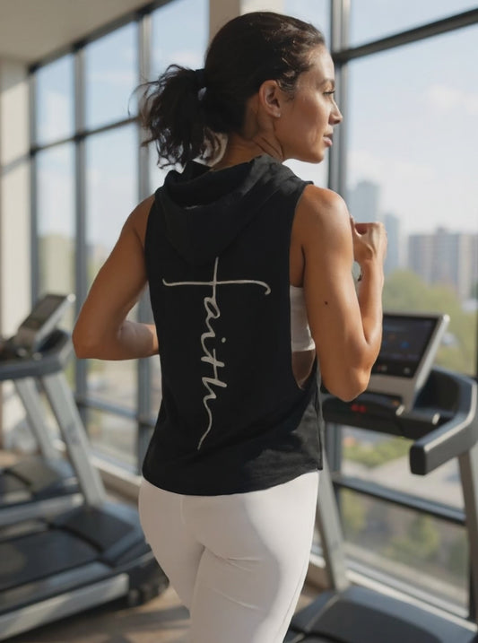 Women's Quick Dry Faith-Inspired Hooded Tank Top - Performance & Purpose