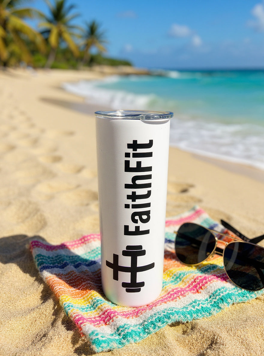 FaithFit Christian Travel Mug – Custom Drinkware for Faith, Fitness & Lifestyle