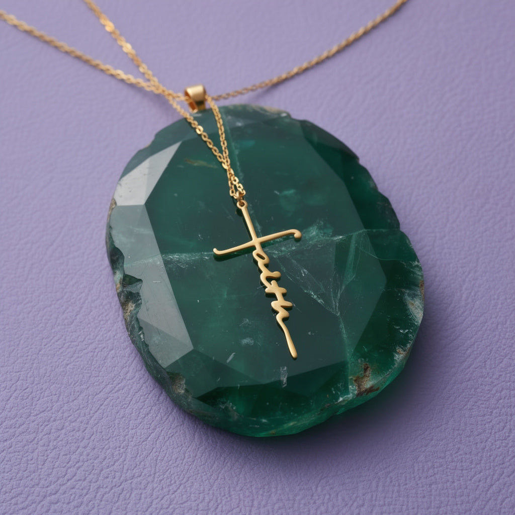 Christian Cross-Faith Necklace | Stainless Steel | Gold & Silver