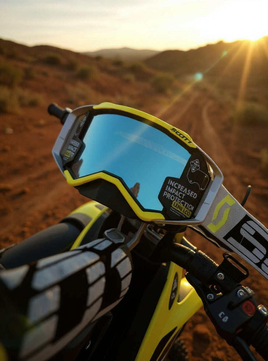 Enduro/Motorcross Riding Goggles, 3-Layer High-Density Sponge, PC (Polycarbonate) Lens and Frame