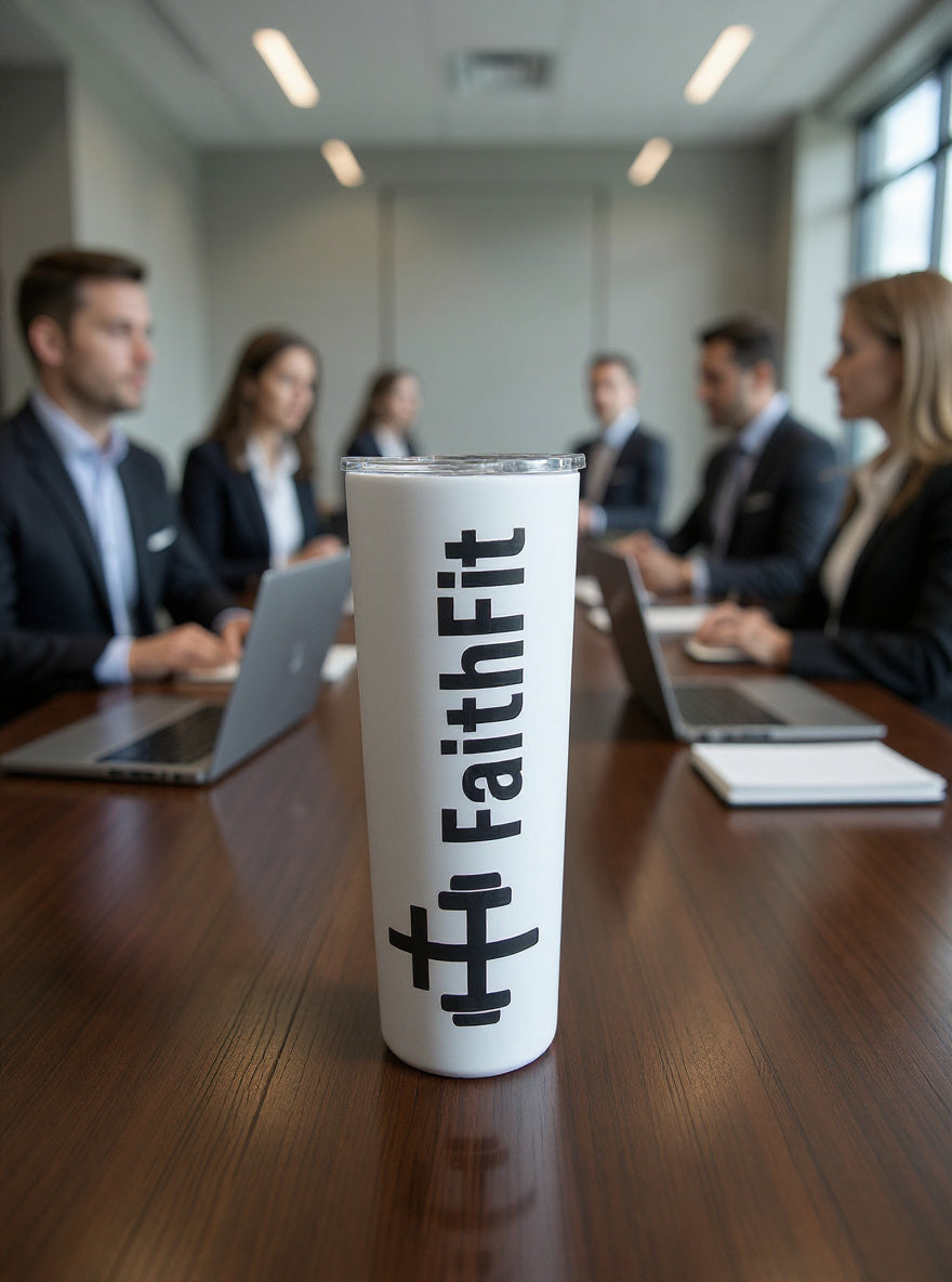 FaithFit Christian Travel Mug – Custom Drinkware for Faith, Fitness & Lifestyle