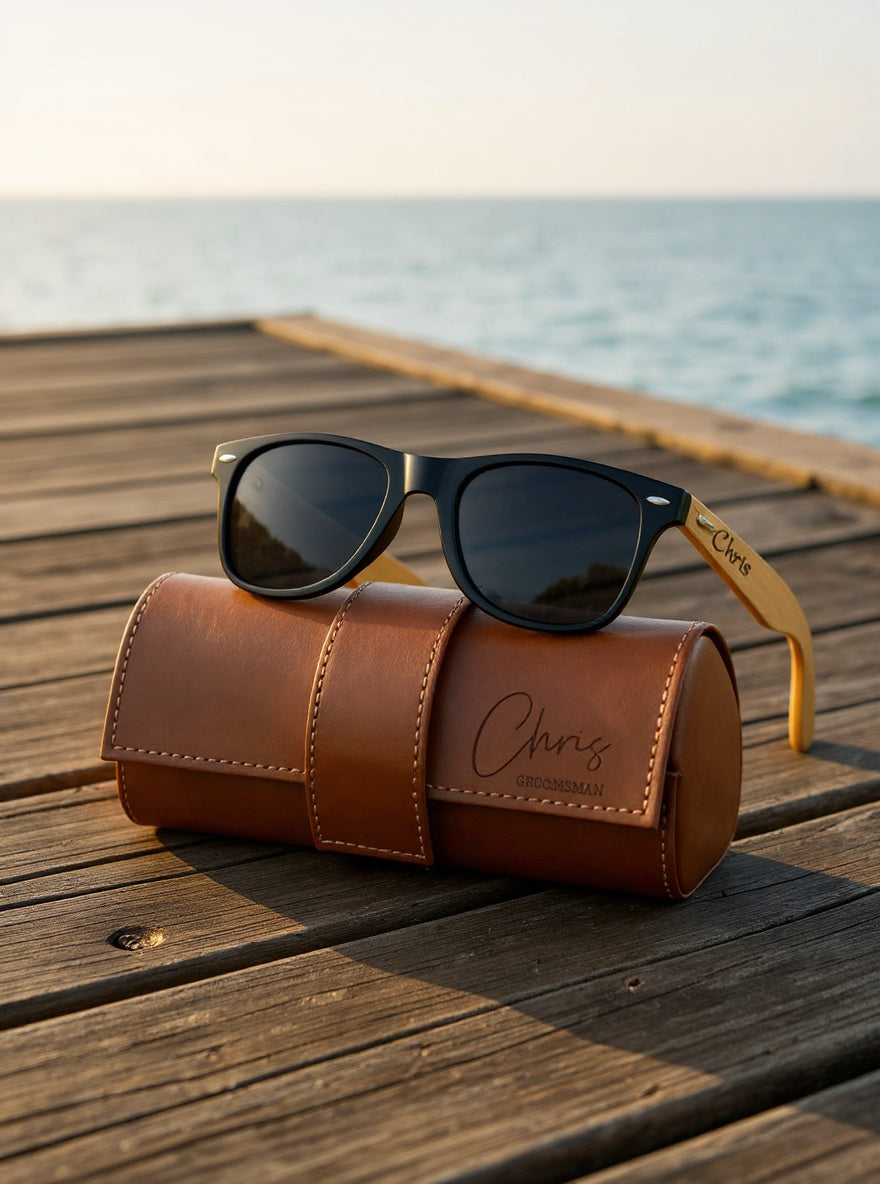 FaithFit Personalized Wooden Sunglasses — Faith, Love & Forever Style