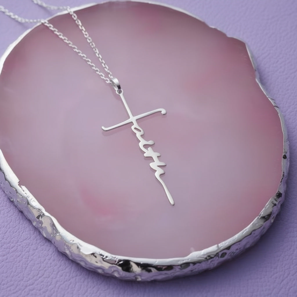 Christian Cross-Faith Necklace | Stainless Steel | Gold & Silver
